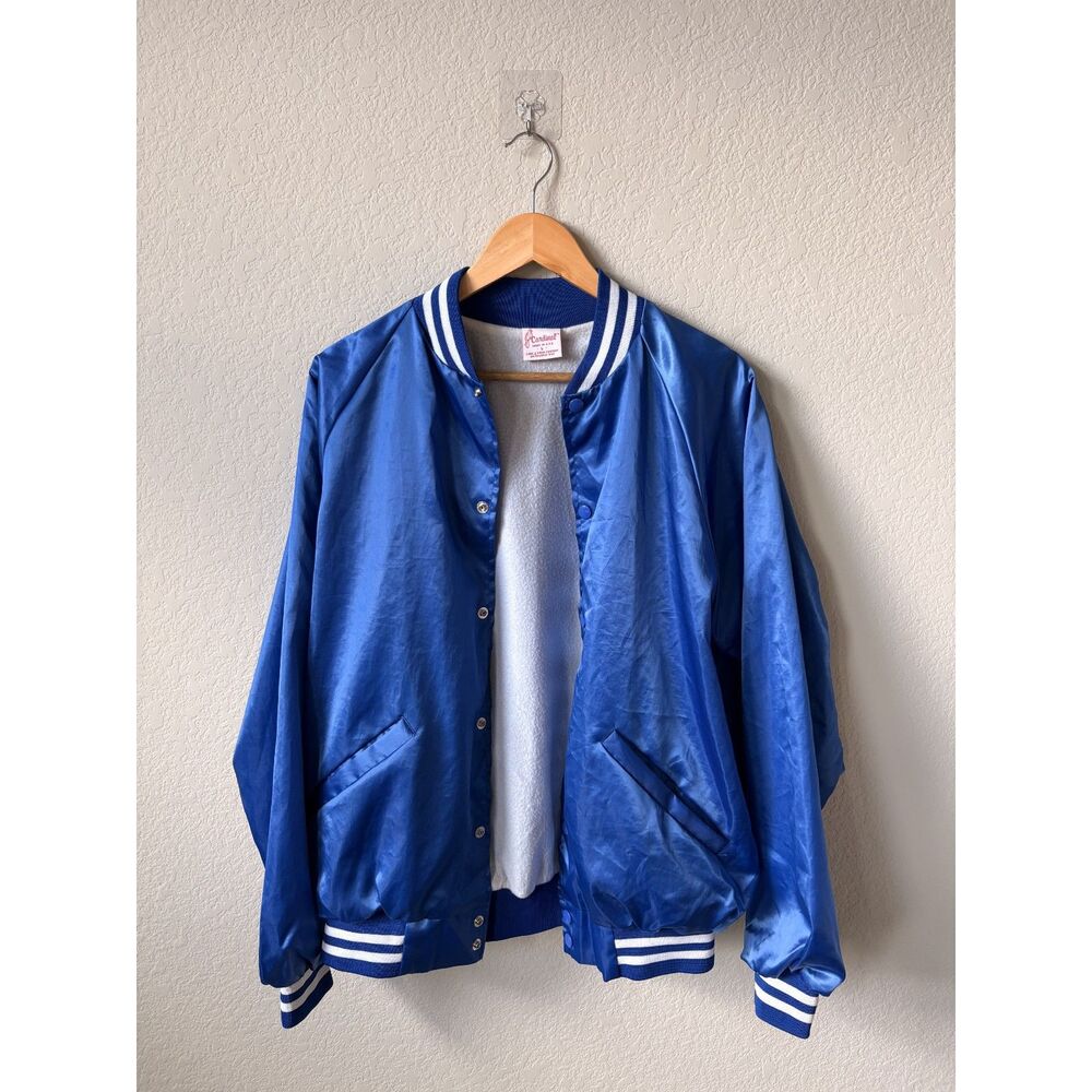 Cardinal Brand Vintage 80-90's, Nylon Varsity Bomber Jacket, Large
